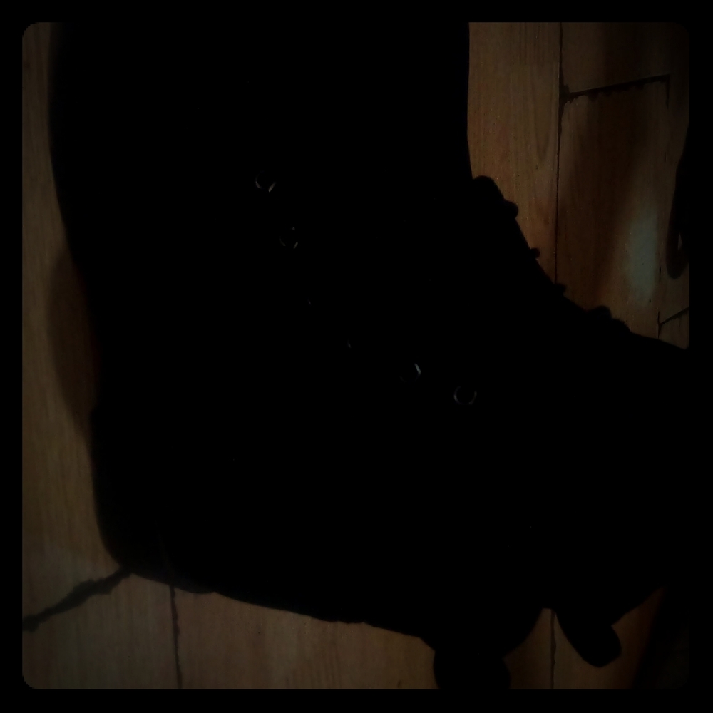 Black Fila boots